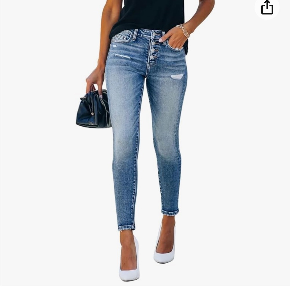 Kunmi high waisted jeans size large stretchy